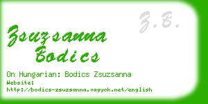 zsuzsanna bodics business card